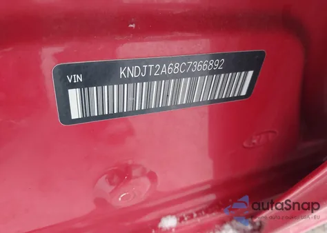 2012 Kia Soul + from USA, damaged, VIN KNDJT2A68C7366892